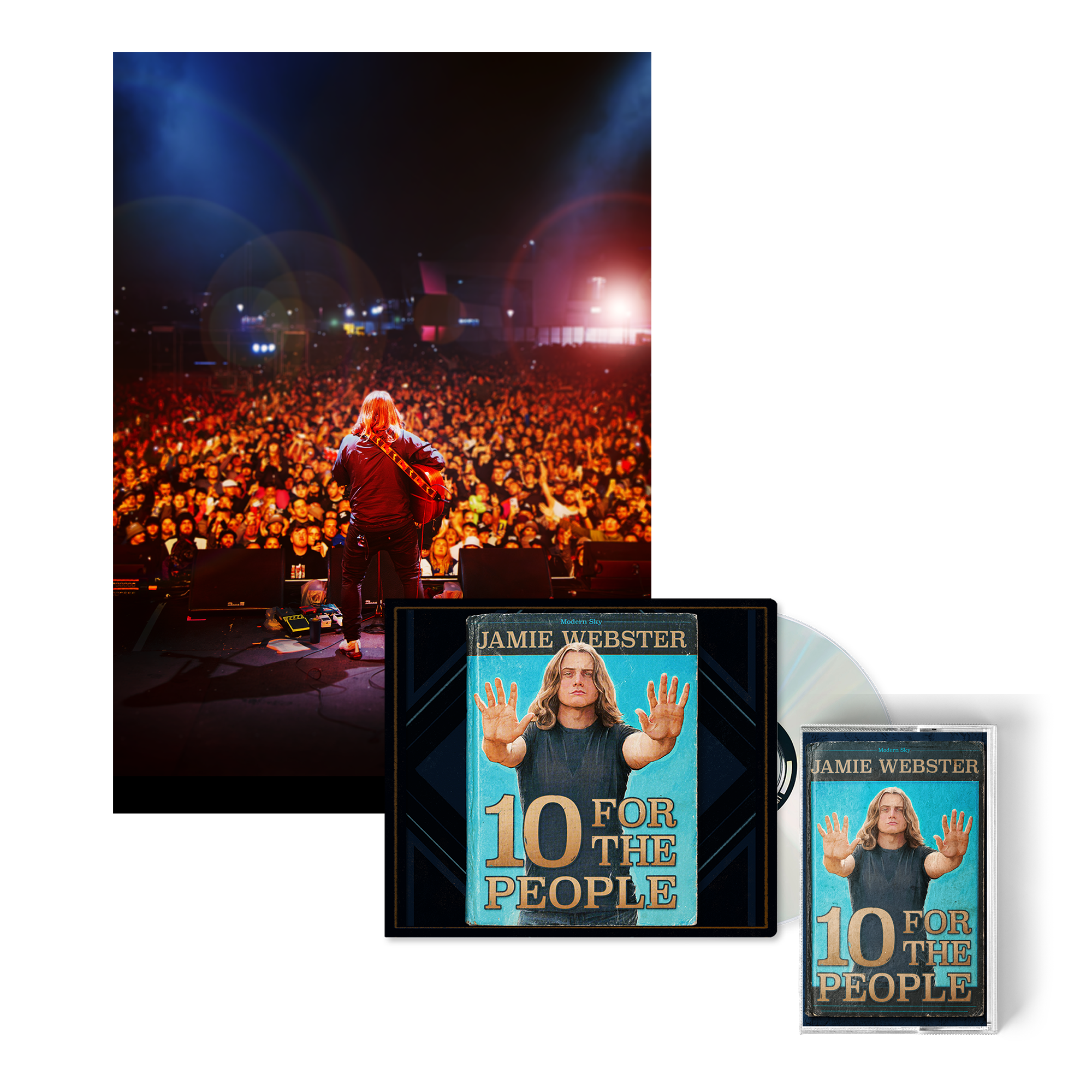 10 For The People: Signed CD + Signed Cassette + Signed Print