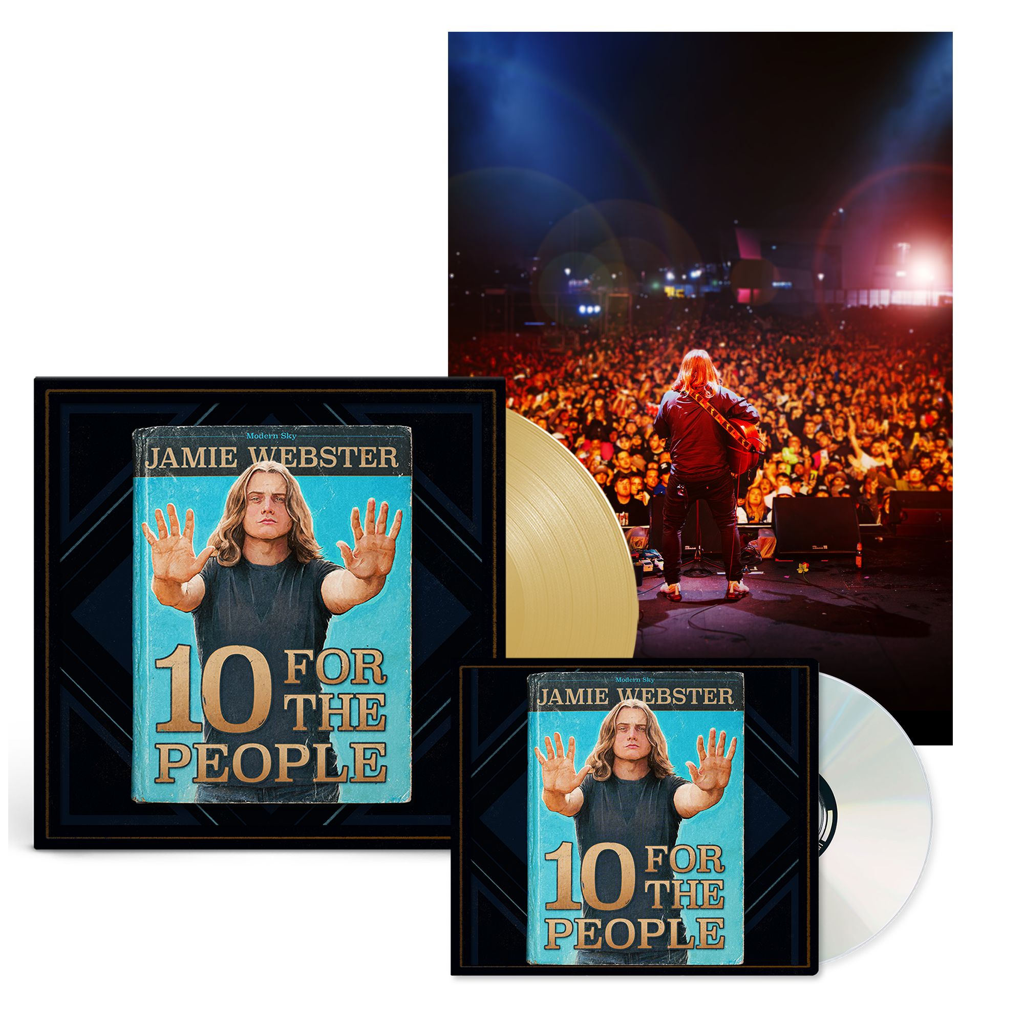 10 For The People: Signed CD + Signed Gold LP + Signed Print